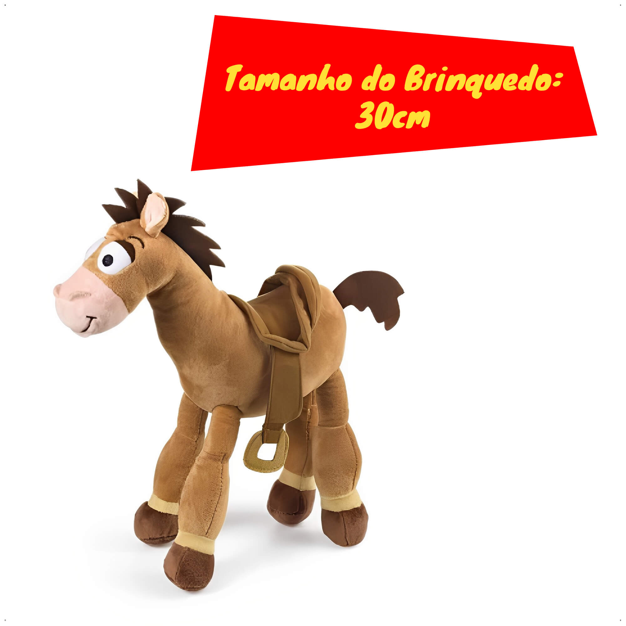Pelúcia Toy Story Bala no Alvo 30CM Som Antialérgica Fibra e Poliéster Brinquedo Multikids -BR807