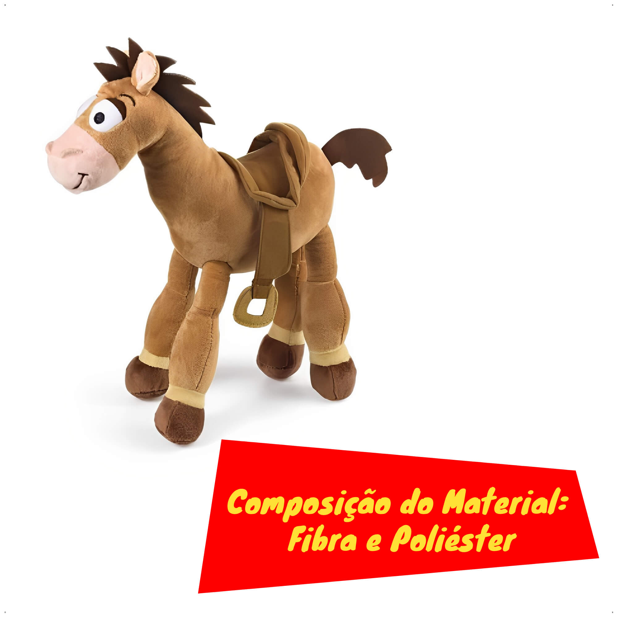 Pelúcia Toy Story Bala no Alvo 30CM Som Antialérgica Fibra e Poliéster Brinquedo Multikids -BR807