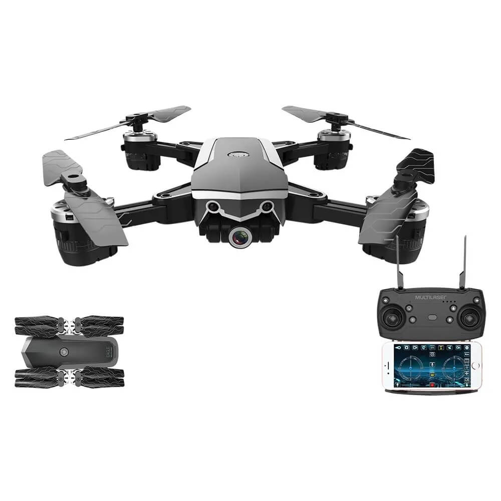 Drone Multilaser Eagle FPV Câmera HD 1280P 80m Flips 360º - ES256