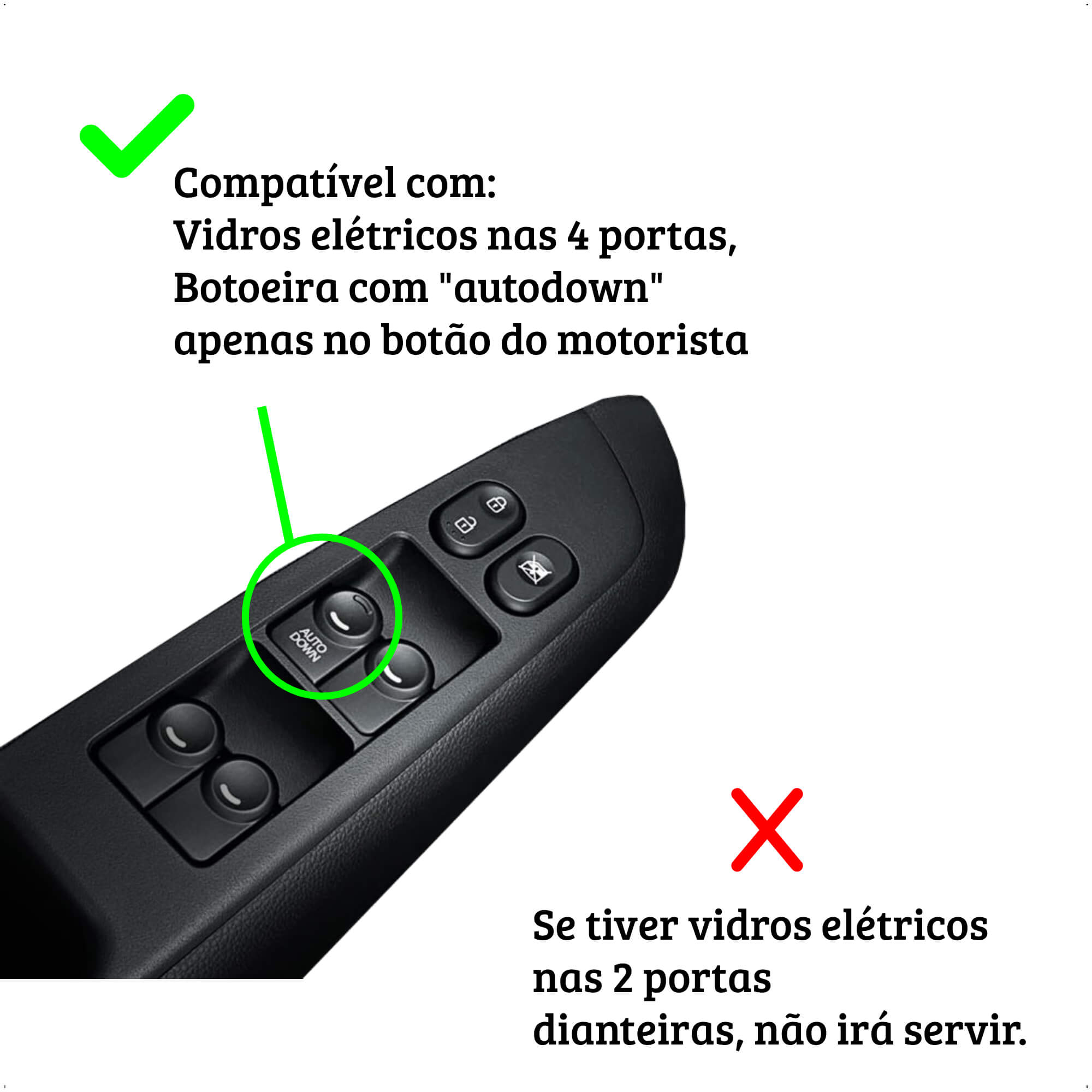 Modulo de Vidro Elétrico HB20 2020 4P Completo Tury - PRO 4.47 CW