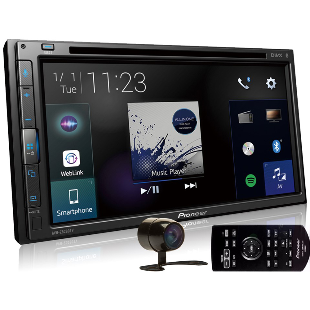 Kit DVD Player Saveiro Robust 2020 AVH-Z5280TV Pioneer + Câmera de ré + Moldura 2 din + Chicotes