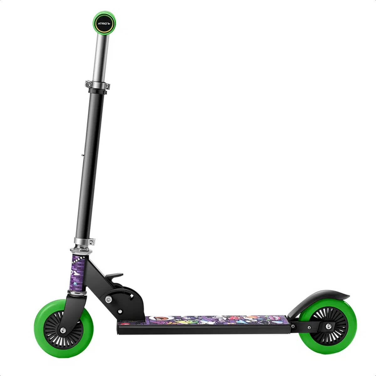Patinete Infantil Atrio Masculino 2 rodas Monster Preto Guidão Ajustável -  ES271 Multilaser