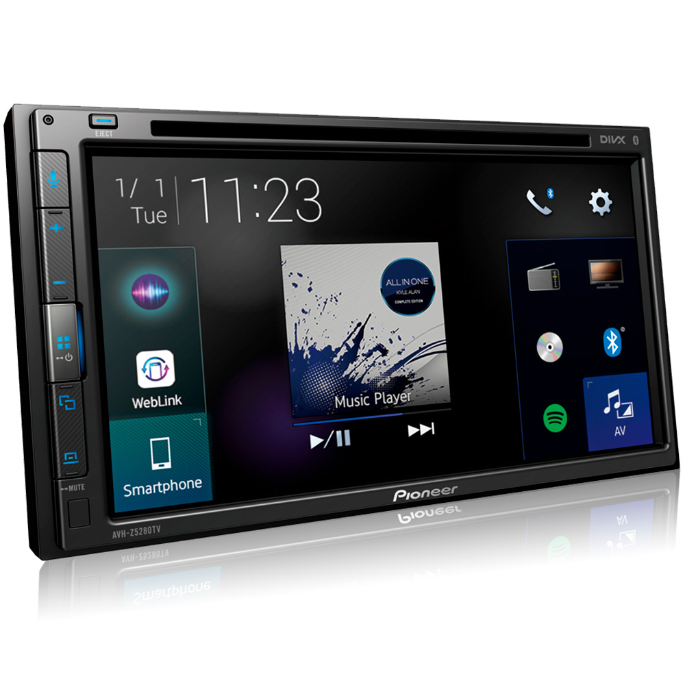 Kit DVD Player Honda City 2015 a 2020 AVH-Z5280TV Pioneer + Moldura 2 din + Câmera de ré + Interface + Chicotes