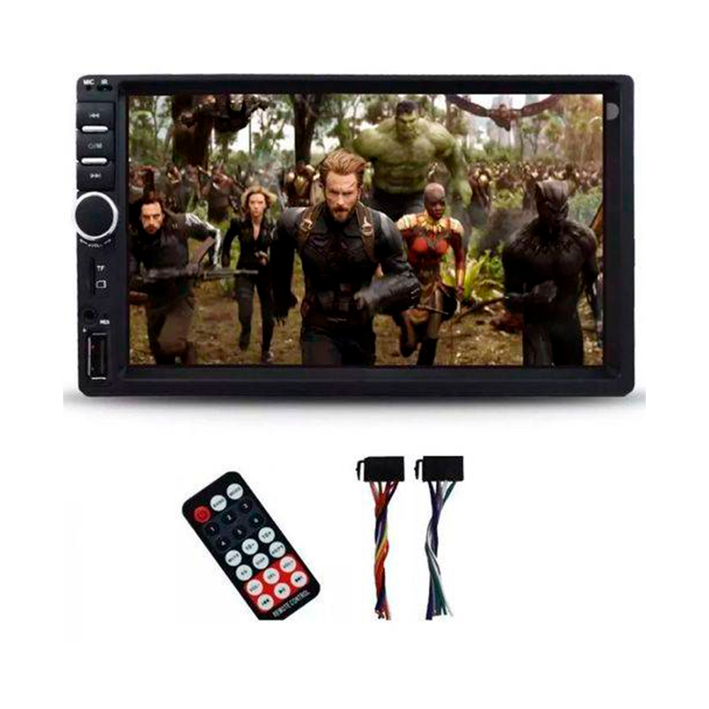 COMP Kit Central Multimídia 7810E First Option 2Din BT Mirror Link MP4 MP3 USB SD Aux + Câmera de Ré
