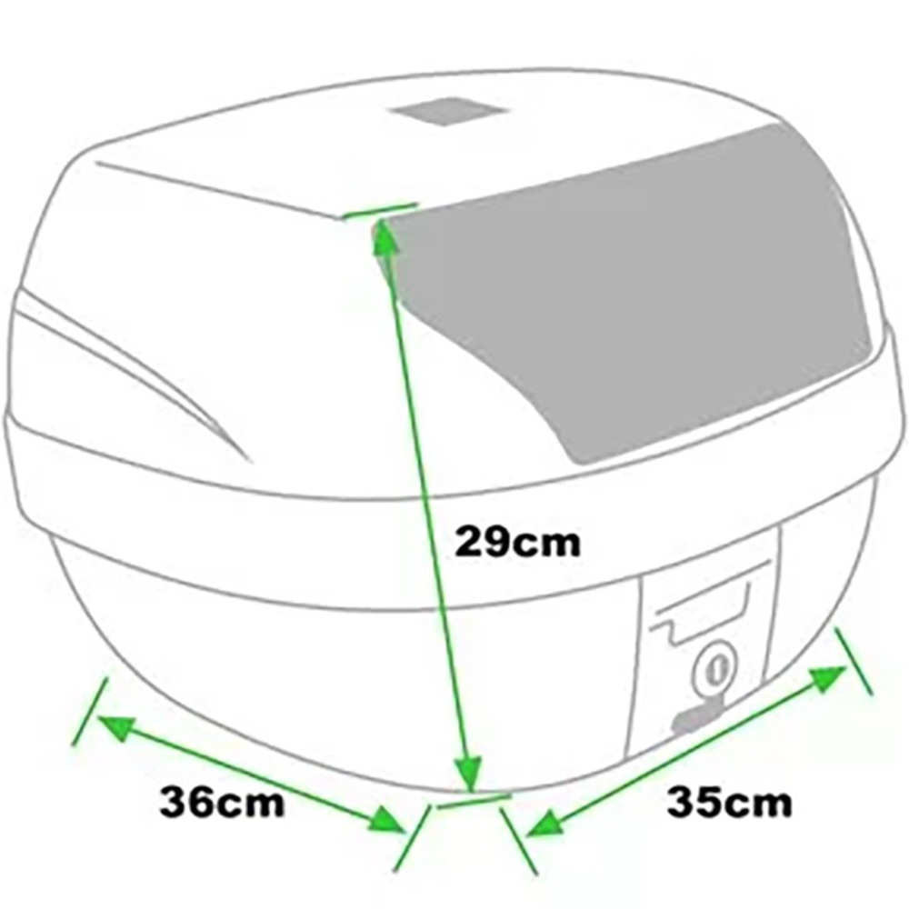 Caixa Plástica p/ Transporte 28L SmartBox c/ Refletor Traseiro e Lente Fumê Pro Tork - BP-03FM