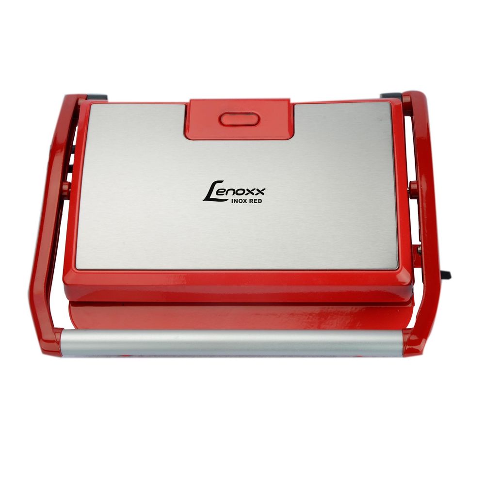 Grill Panini Life Inox Vermelho 127V Lenoxx PGR155