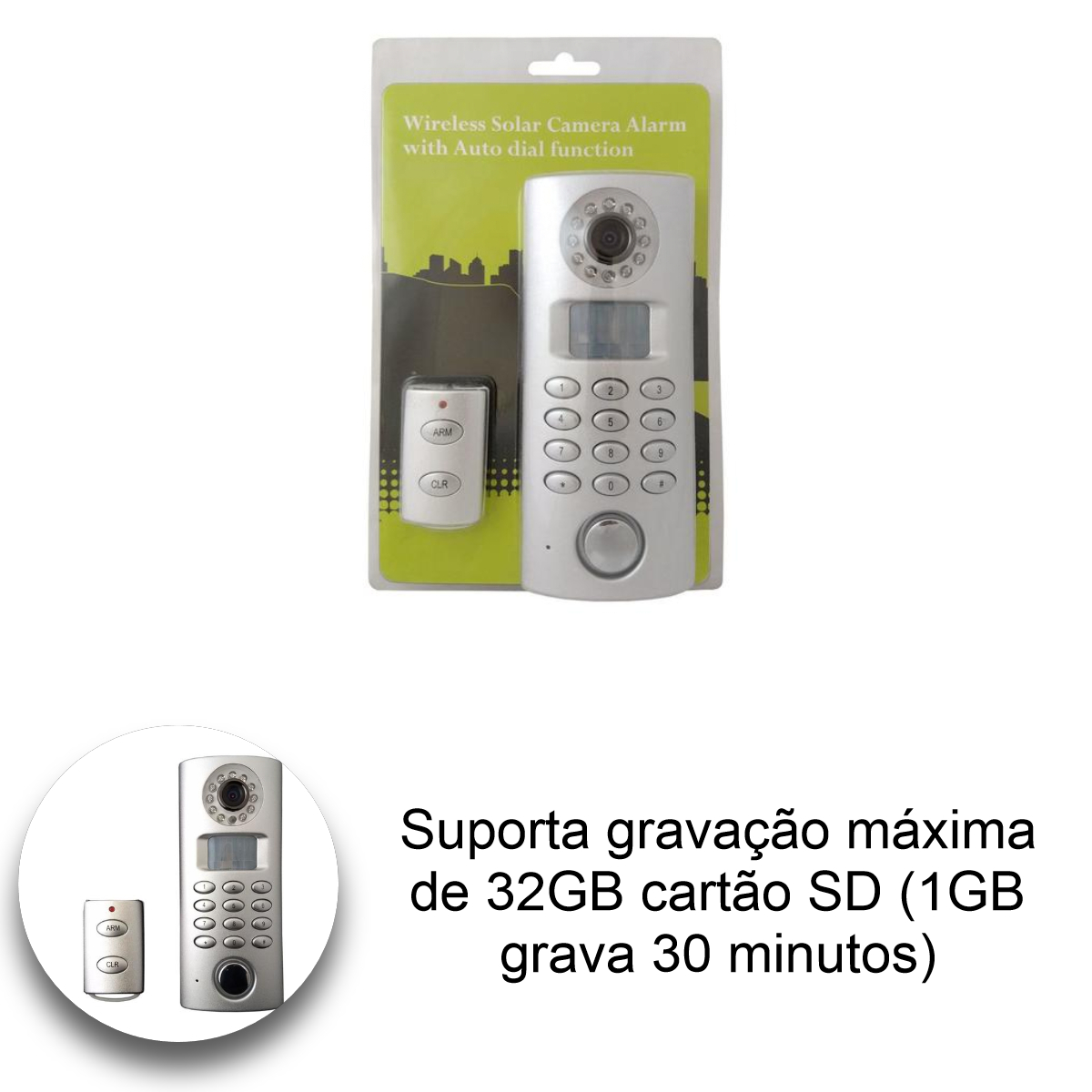 Alarme Infravermelho Sem Fio com Câmera F3 - SP61C-R