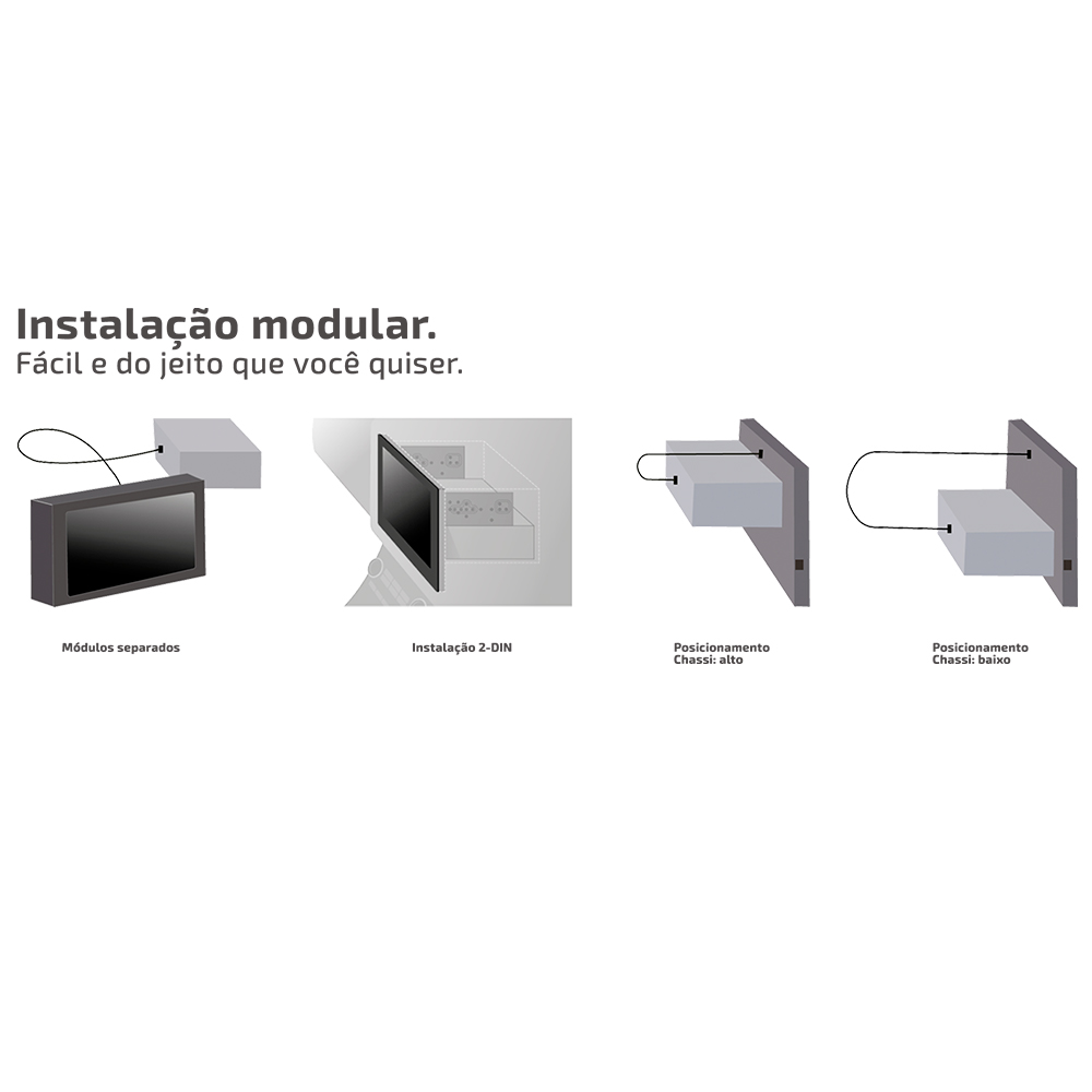 COMP Kit Multimídia Pioneer DMH-ZS8280TV 2Din 8 polegadas + Câmera de ré borboleta