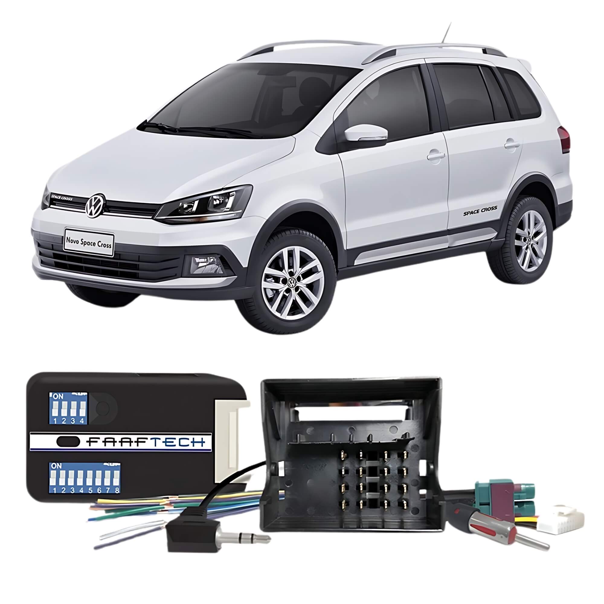 Interface Volante Volkswagen Plug and Play compatível com Fox, Gol, Saveiro Faaftech - 98866