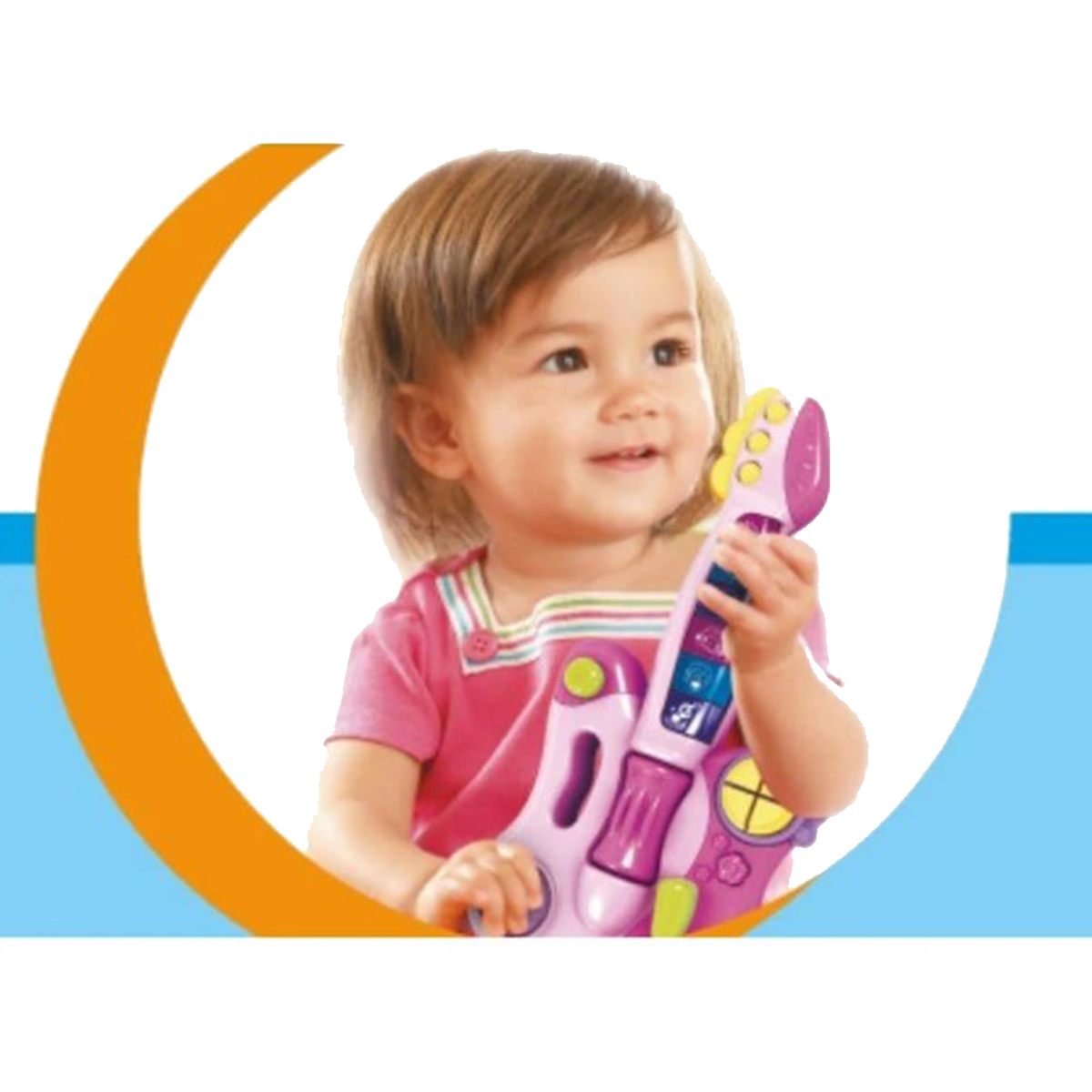 Brinquedo Infantil Criança Minha Primeira Guitarra Elétrica Rosa Tocar Música Multikids - BR1091
