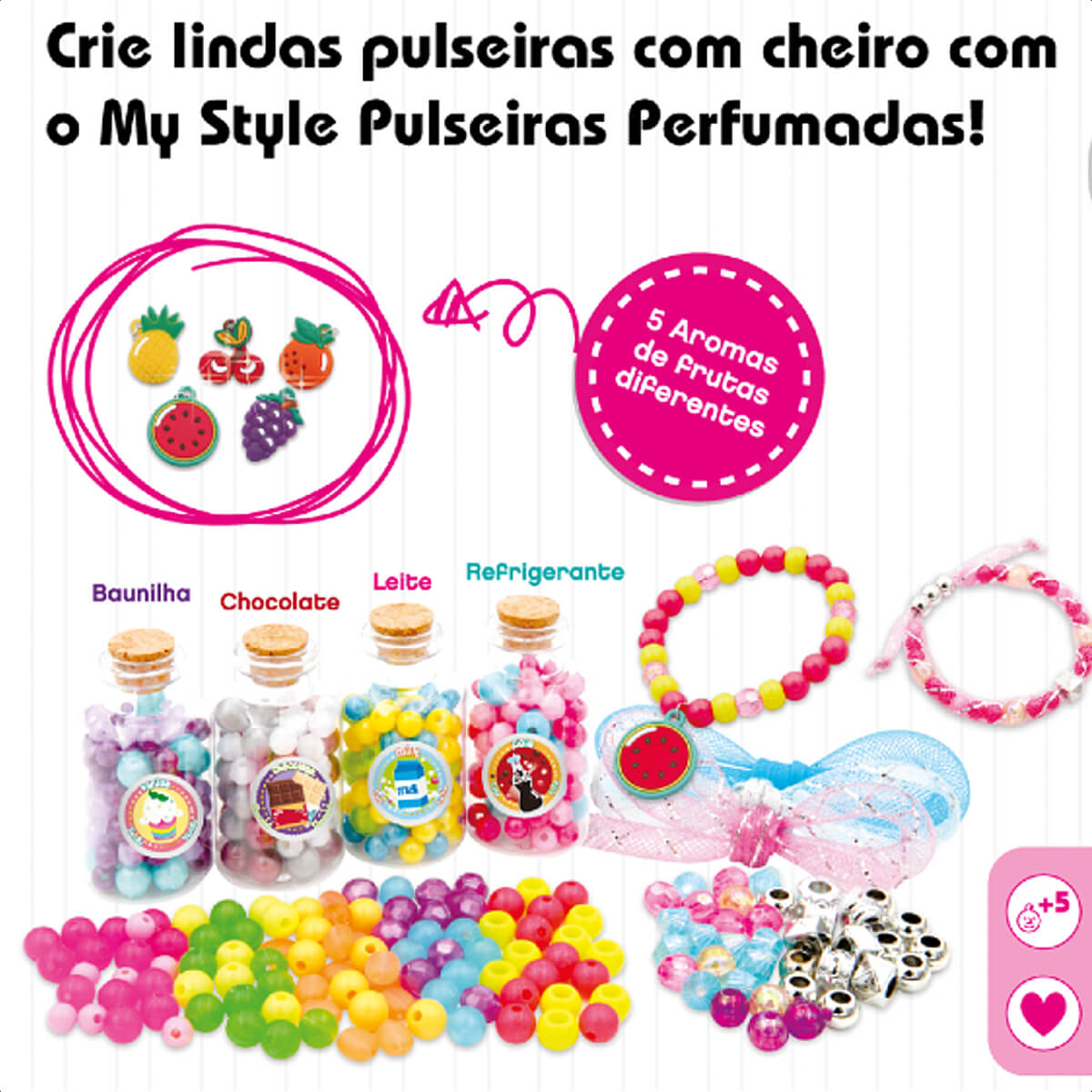 My Style Pulseiras Perfumadas +400 Miçangas Artesanato Multikids - BR1119