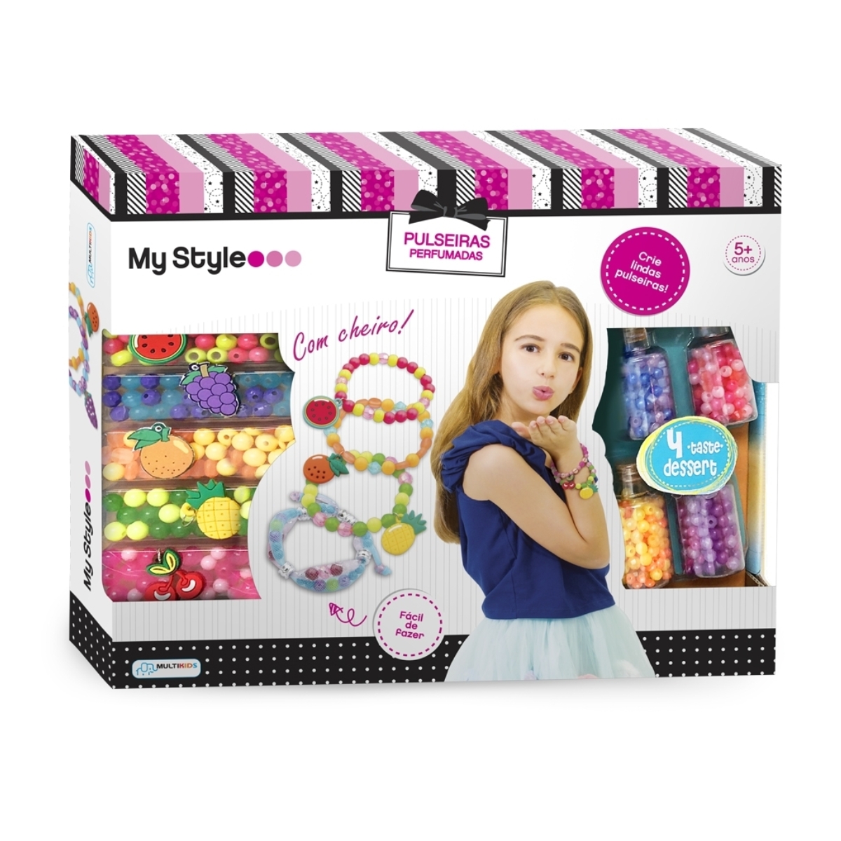 My Style Pulseiras Perfumadas +400 Miçangas Artesanato Multikids - BR1119