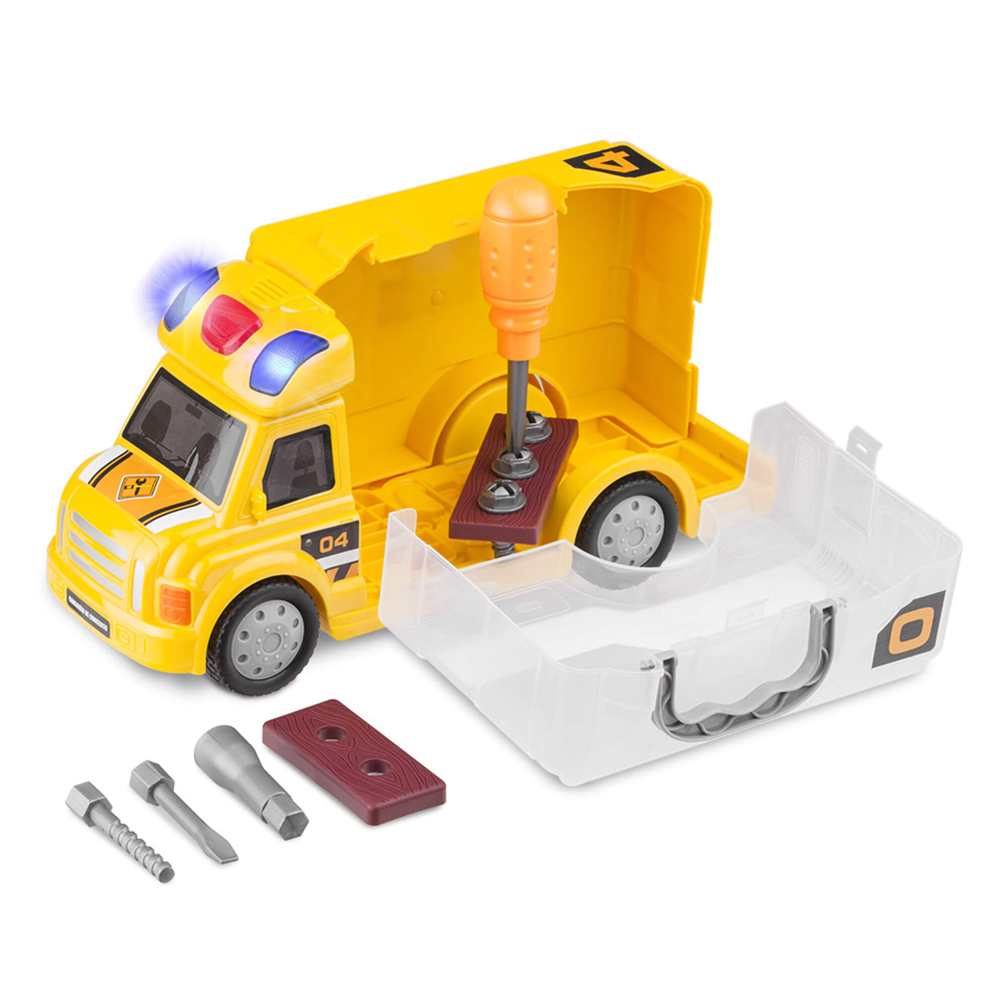 Brinquedo Caminhão de Construção Junior Truck c/ Acessórios Com Luz e Som Multikids -  BR899