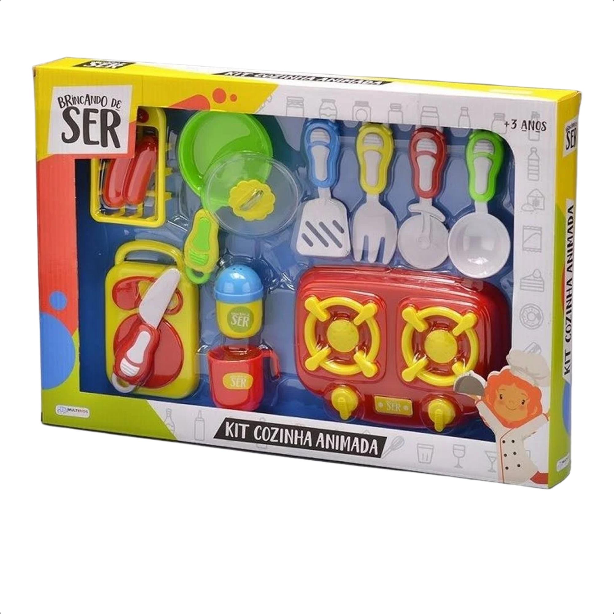 Brinquedo Brincando de Ser Cozinha Animada Com Acessórios Multikids - BR955