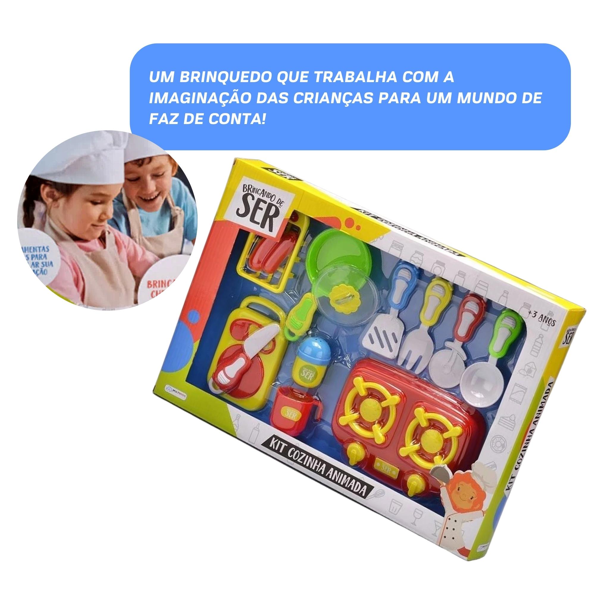 Brinquedo Brincando de Ser Cozinha Animada Com Acessórios Multikids - BR955