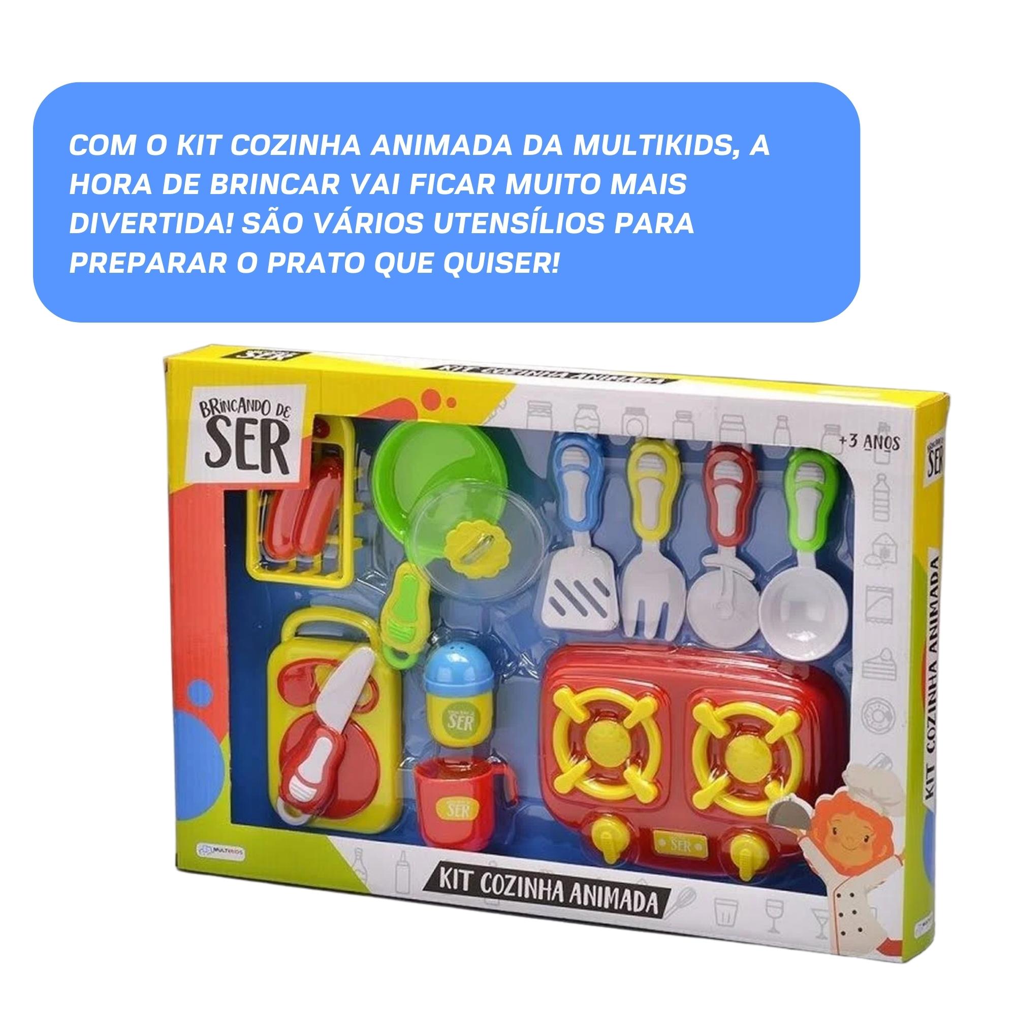 Brinquedo Brincando de Ser Cozinha Animada Com Acessórios Multikids - BR955