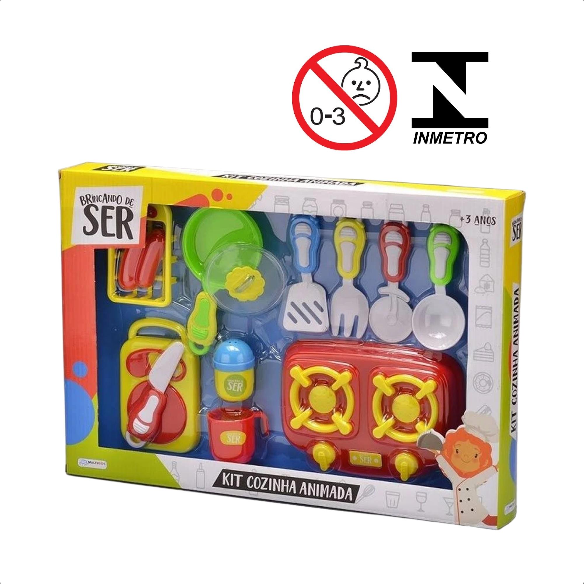 Brinquedo Brincando de Ser Cozinha Animada Com Acessórios Multikids - BR955