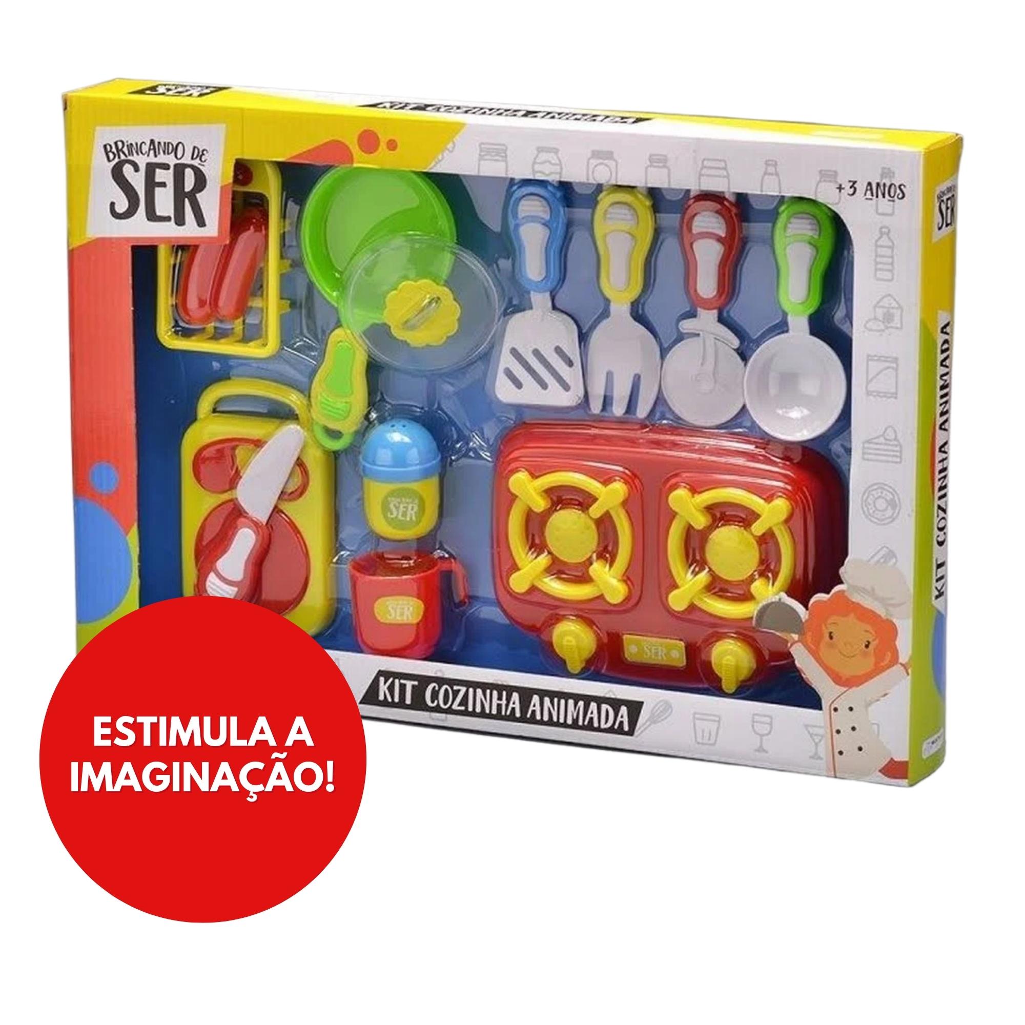 Brinquedo Brincando de Ser Cozinha Animada Com Acessórios Multikids - BR955