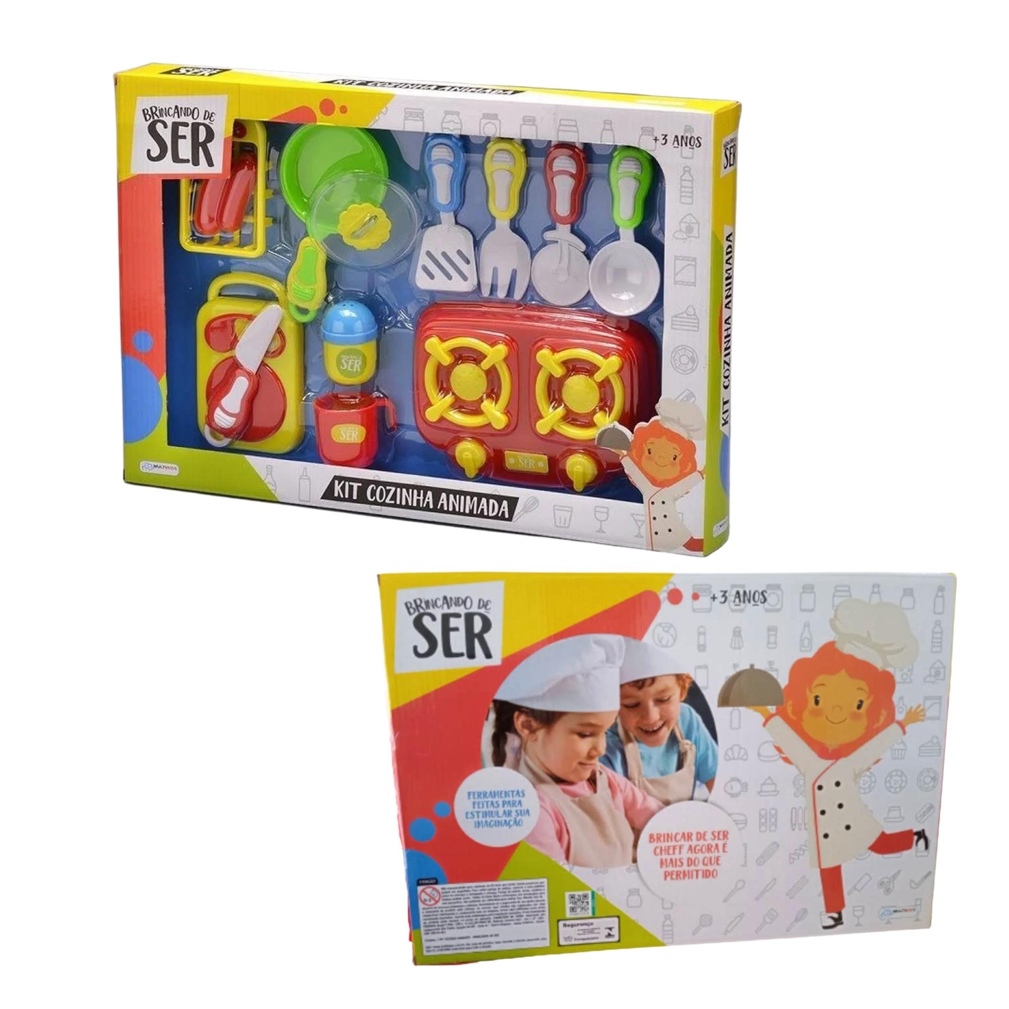 Brinquedo Brincando de Ser Cozinha Animada Com Acessórios Multikids - BR955