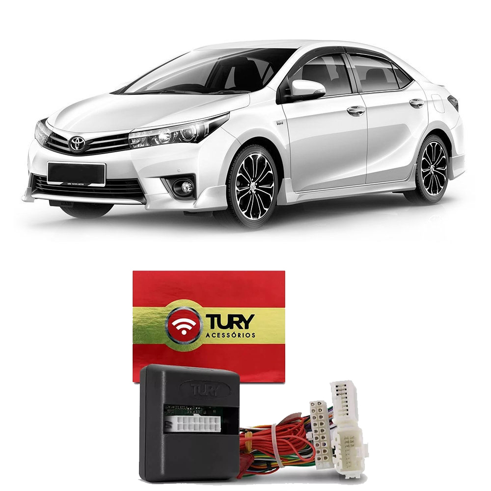 Alarme Tury Toyota Corolla 2015 até 2019 Dedicado Keyless COMFORT 1.1 B