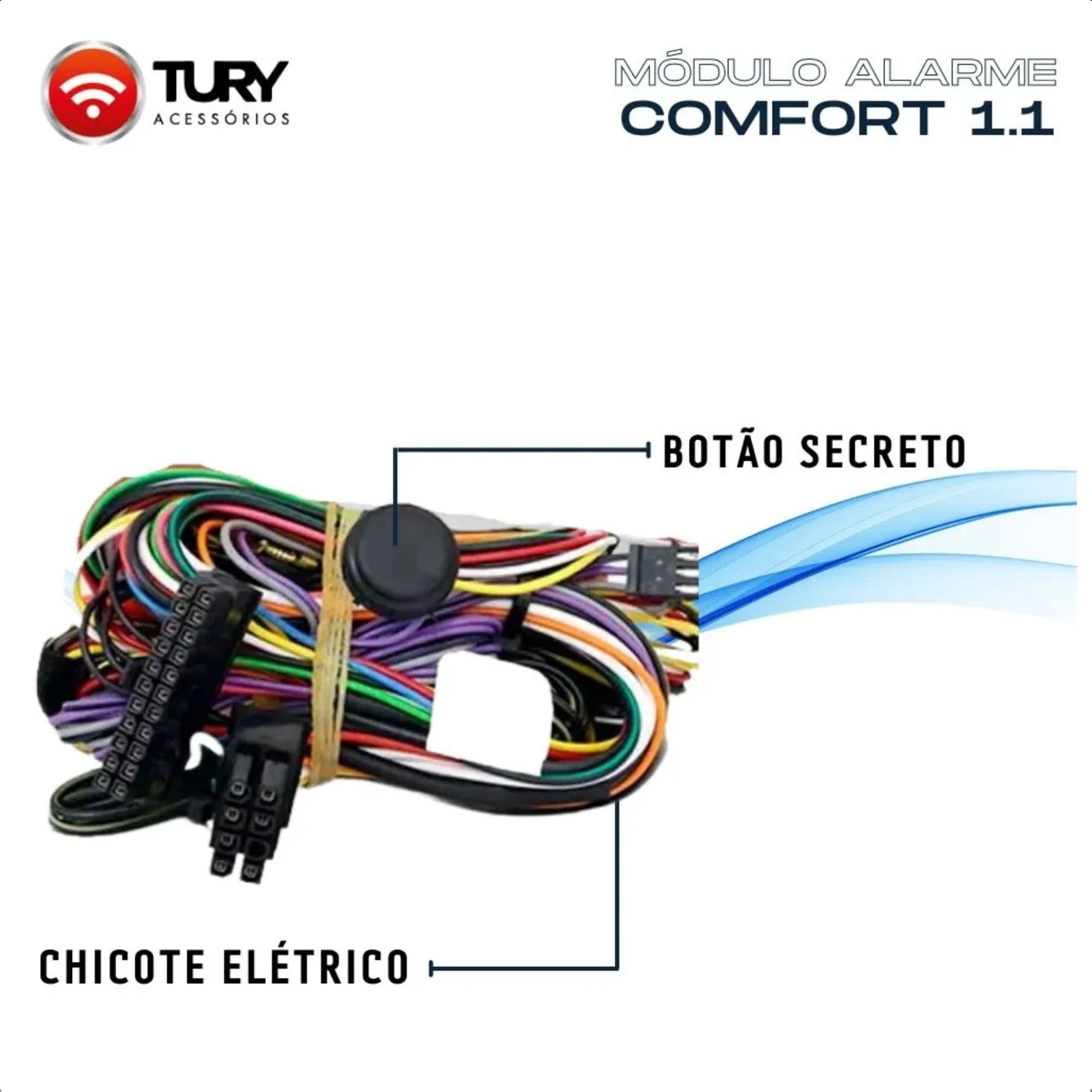 Alarme Tury Fit City WRV 2015 em diante Dedicado Keyless COMFORT 1.1 T