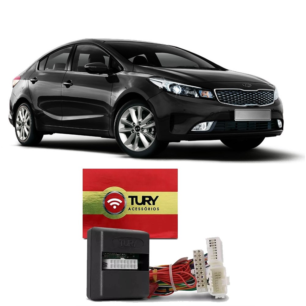 Alarme Tury Kia Cerato 2013 até 2019 Dedicado Keyless COMFORT 1.1 R