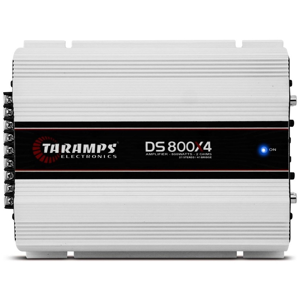 Módulo Amplificador de Potência Som Automotivo Multicanal Taramps DS 800x4 800W Full Range 4Canais