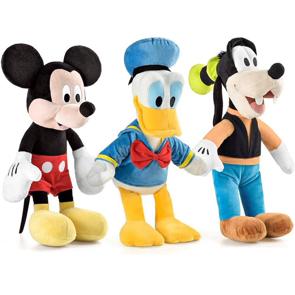 COMP Kit Pelúcias 1 Mickey + 1 Pateta + 1 Pato Donald