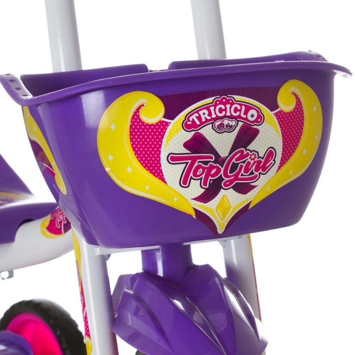Triciclo Infantil Ultra Bikes Top Girl Branco e Roxo Pro Tork - TUJ-03BCRX