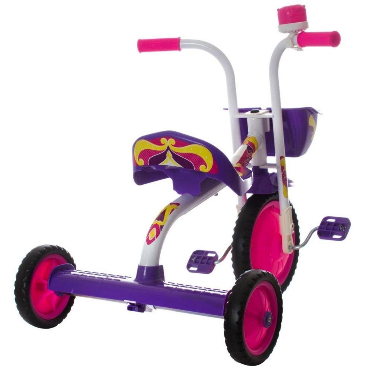 Triciclo Infantil Ultra Bikes Top Girl Branco e Roxo Pro Tork - TUJ-03BCRX