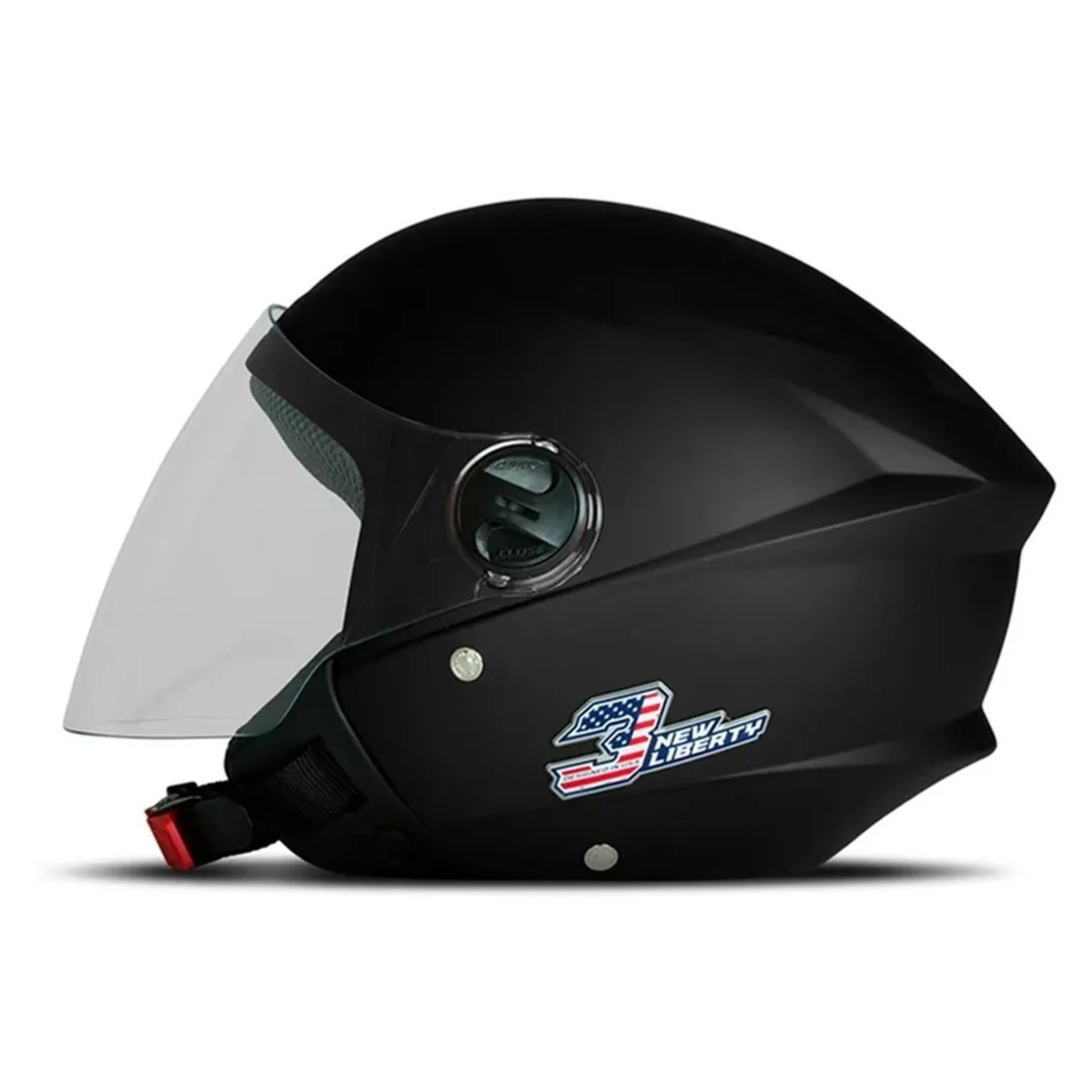 Capacete New Liberty Three Elite Matte Black Preto Fosco Tam. 56 CAP-707MB Pro Tork