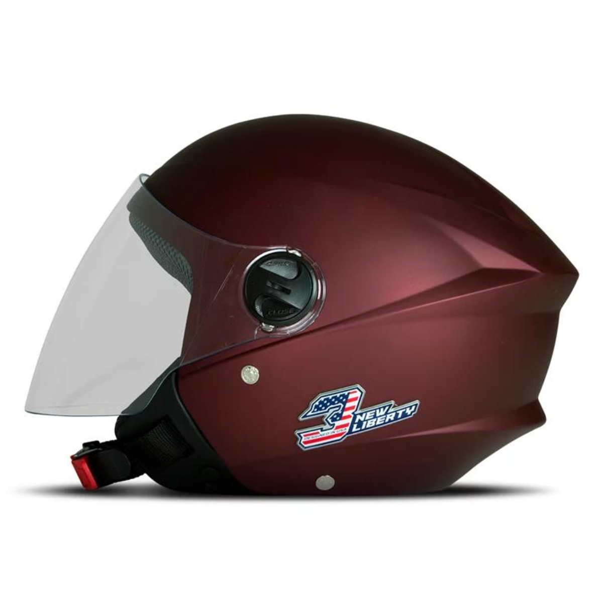 Capacete New Liberty Three Elite Candy Red Vermelho Fosco TAM. 60 - CAP-709CAR Pro Tork