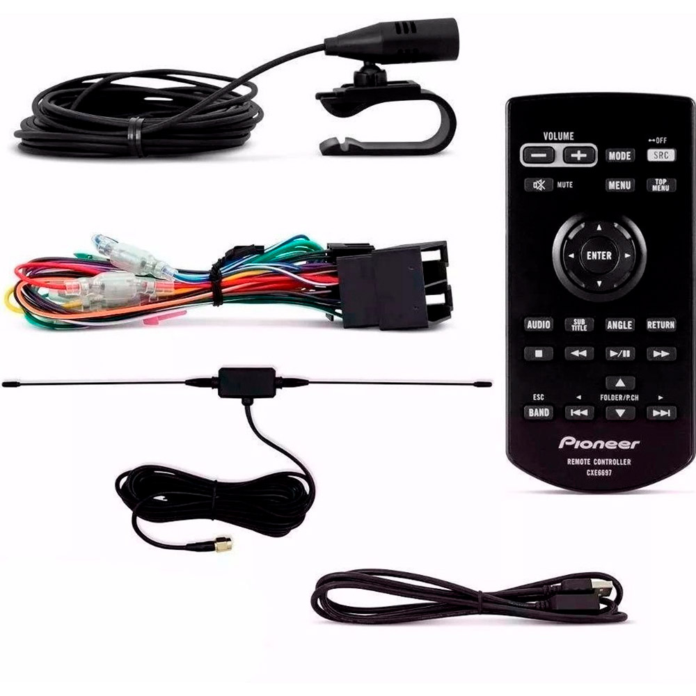 COMP Kit DVD Player Honda Fit 2012 a 2014 AVH-Z5280TV Pioneer + Moldura 2 din + Câmera de ré + Chicotes