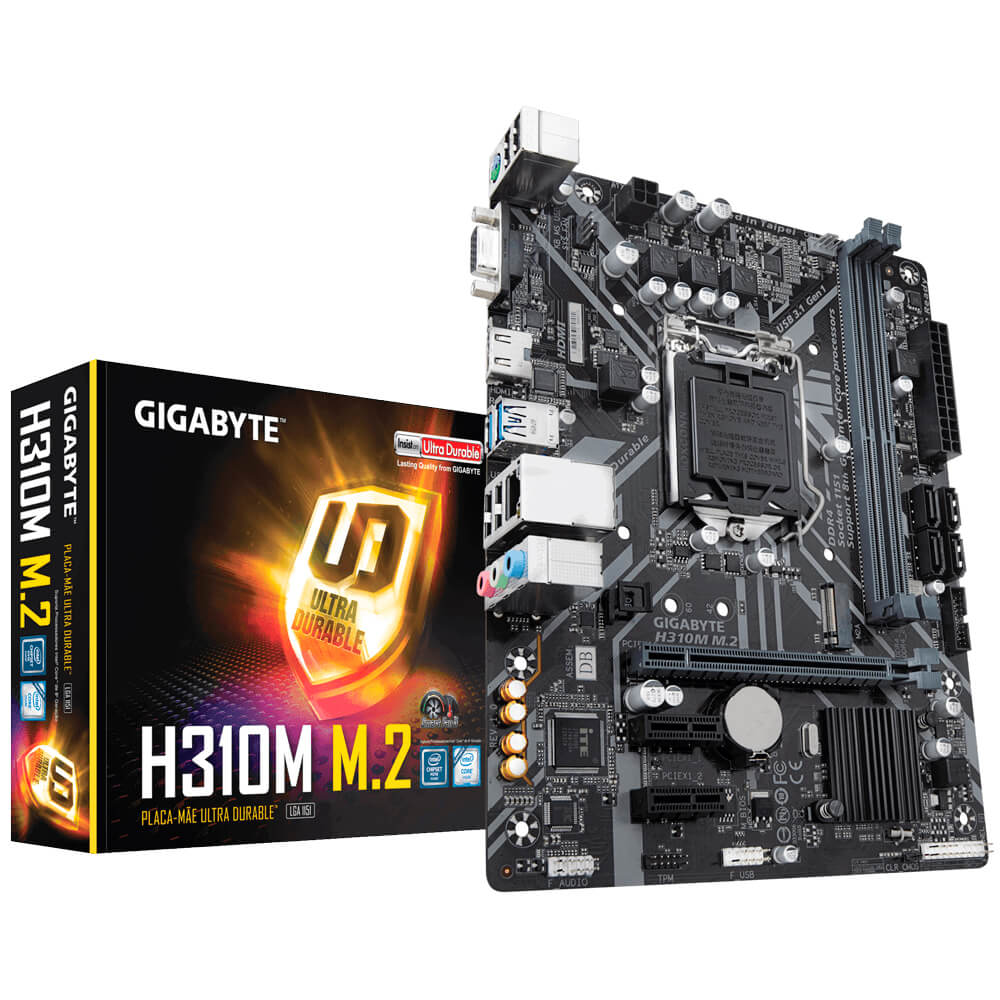 COMP Combo Placa Mãe Gigabyte H310M-M.2 + Processador i5 8400