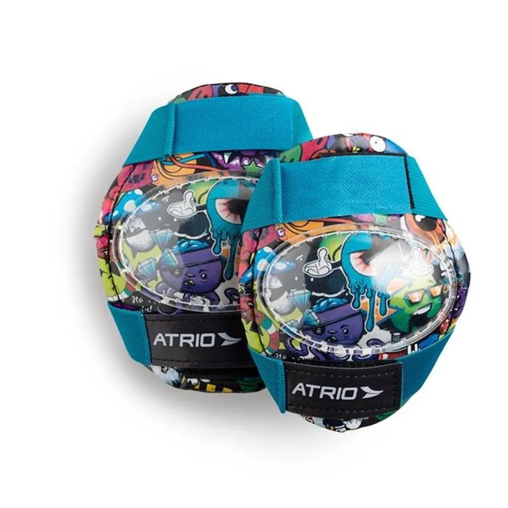 COMP Patinete Infantil 3 Rodas com Led Monster Átrio ES114 + Kit De Proteção Infantil Masculino Monster ES200