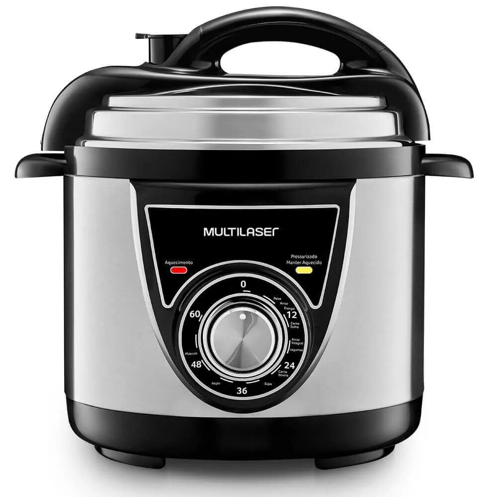 COMP Kit Panela de Pressão Elétrica 4L 127V + Grill e Sanduicheira 750W 127V Multilaser