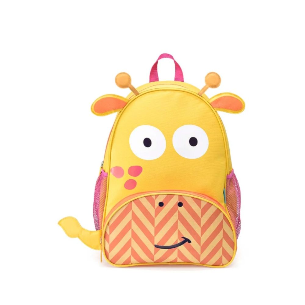COMP Kit Mochila Infantil Com Rodinhas + Lancheira Girafa Gigi