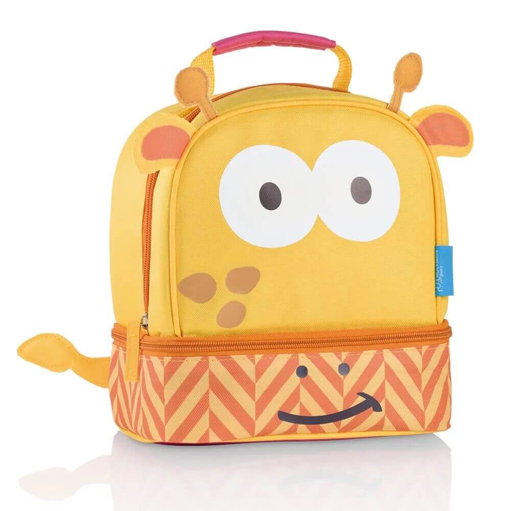 COMP Kit Mochila Infantil Com Rodinhas + Lancheira Girafa Gigi