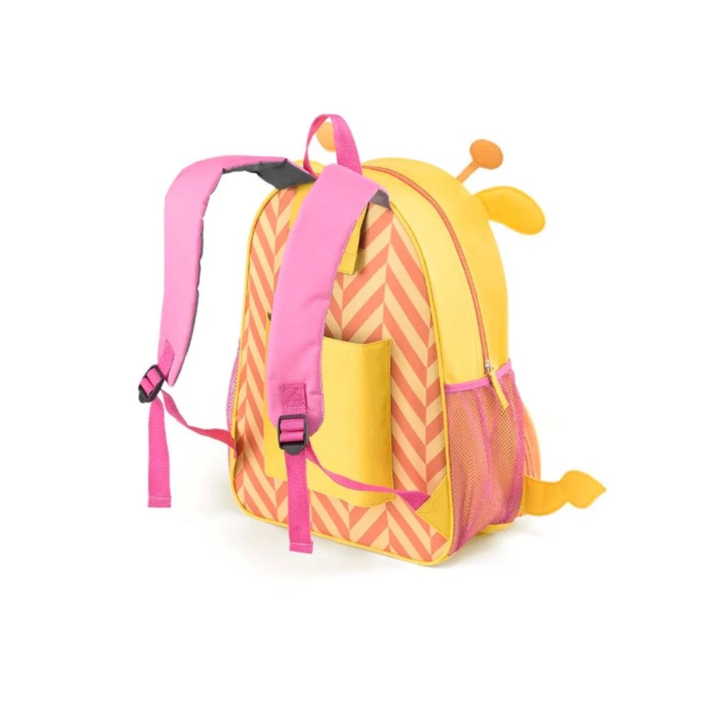COMP Kit Mochila Infantil Com Rodinhas + Lancheira Girafa Gigi