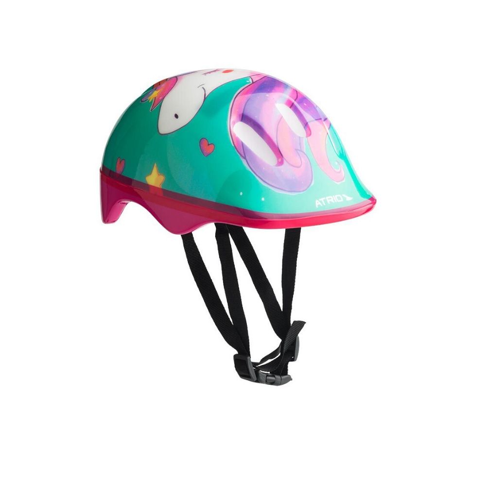 Patinete Feminino Infantil 3 Rodas Unicorn Rosa Atrio ES272 + Kit de Proteção Infantil Unicórnio ES199 - Atrio
