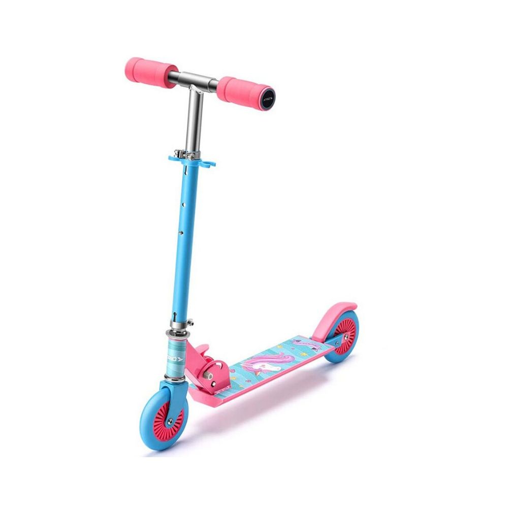 COMP Patinete Infantil Feminino 2 Rodas Unicornio ES270 + Kit de Proteção Infantil Unicorn ES199 - Atrio