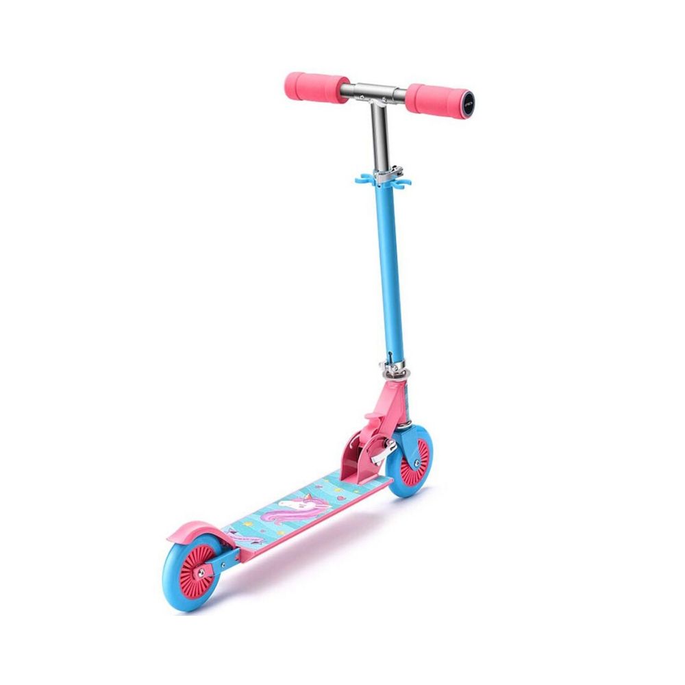 COMP Patinete Infantil Feminino 2 Rodas Unicornio ES270 + Kit de Proteção Infantil Unicorn ES199 - Atrio