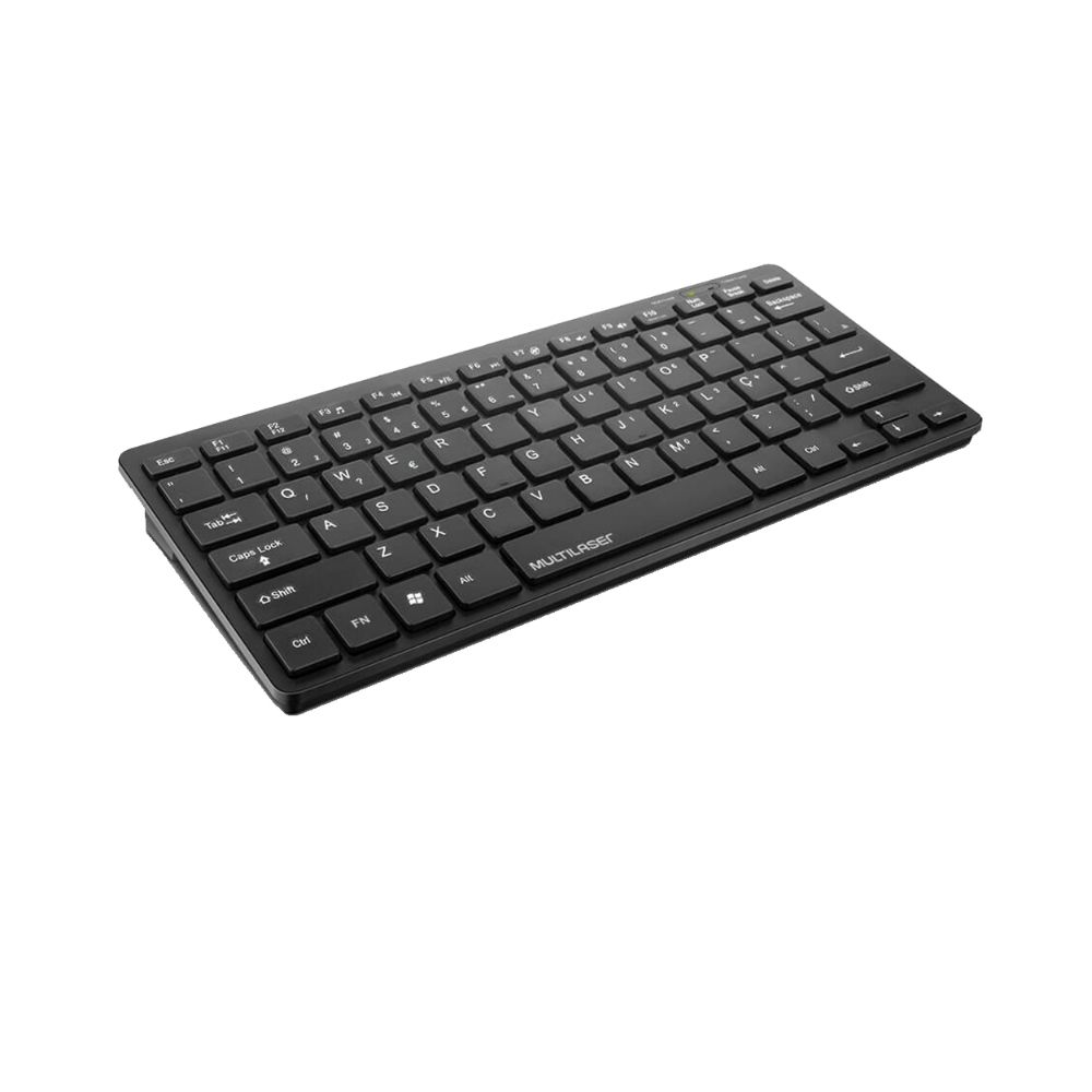 COMP Teclado Mini Slim USB Preto TC154 +  Mouse USB Wireless 1600dpi 2.4 Ghz MO264 + MousePad  AC021 - MUltilaser