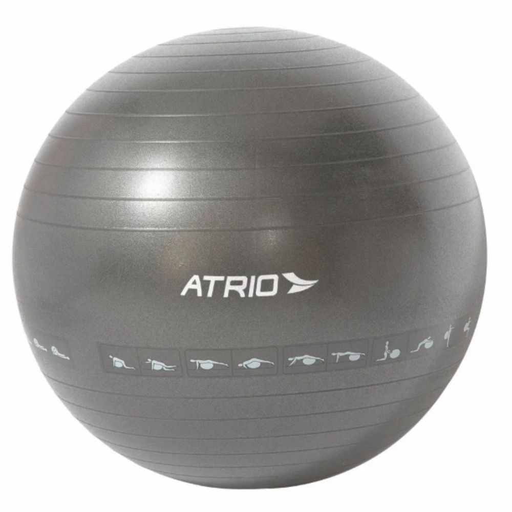 COMP Kit Ginástica Bola 55cm + Extensor Elástico + Rolo de Exercício/Yoga 10X30cm + Hand Grip