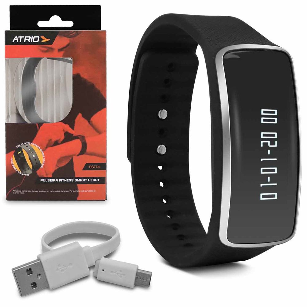 COMP Kit Ginástica Pulseira com Monitor Cardíaco + Bola + Extensor Elástico + Rolo de Exercício/Yoga + Hand Grip