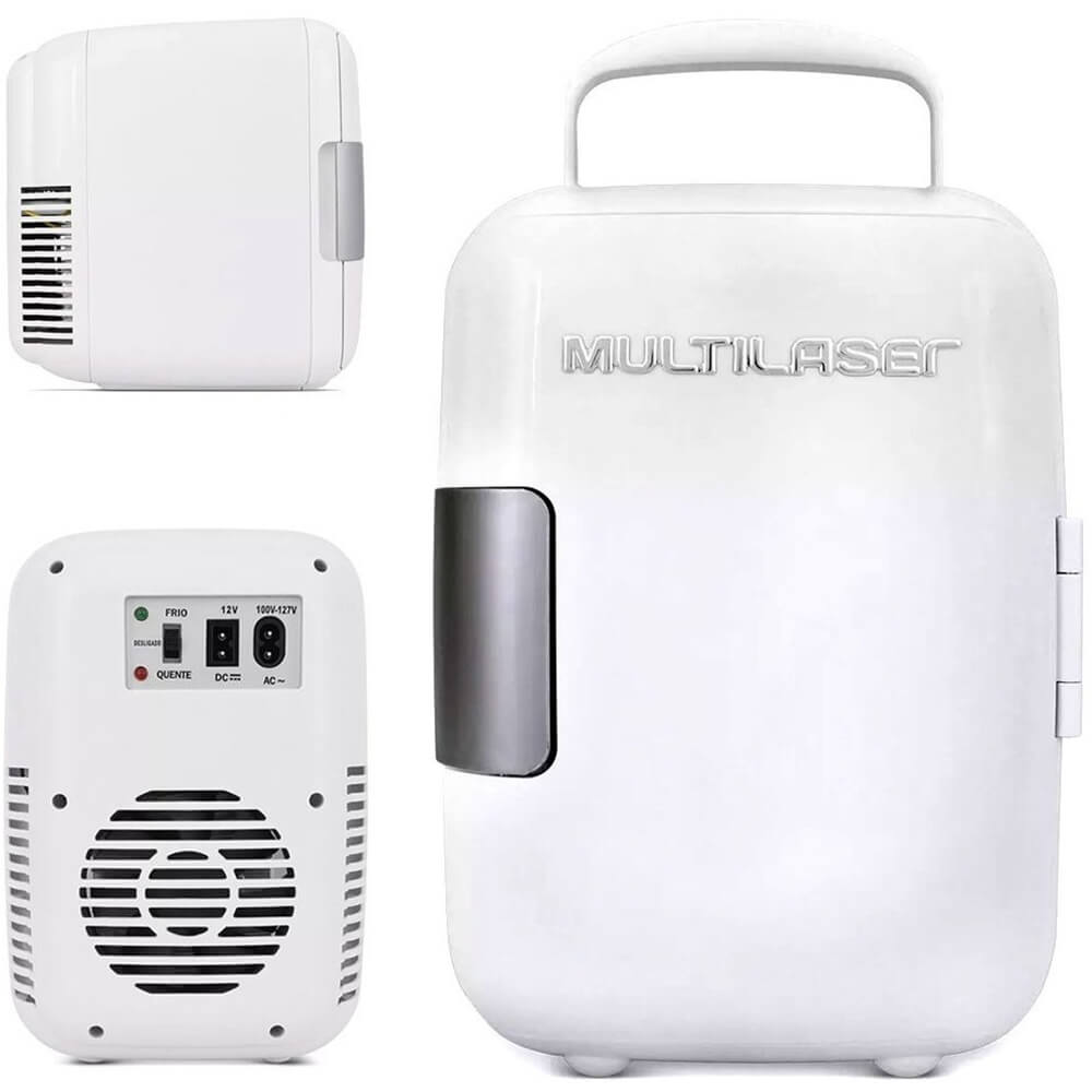 COMP Kit Lazer Assento Inflável Atrio Chill Bag Laranja ES140 + Mini Geladeira 4L Branca 12V 110V Multilaser - TV009