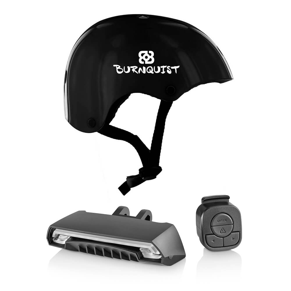 COMP Kit Bike Farol Com Controle Remoto para Bike Atrio + Capacete Bob Burnquist Coquinho Preto M Atrio ES082