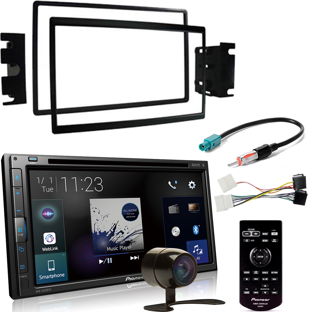 COMP Kit DVD Player Renault Duster/Oroch PCD 2018 a 2020 AVH-Z5280TV Pioneer + Moldura + Câmera de ré + Chicotes