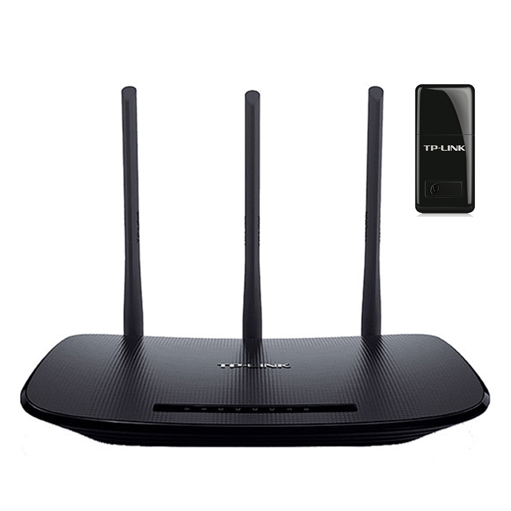 Roteador 450Mbps c/ 3 antenas TL-WR940N V3 + Mini Adaptador 300 Mbps USB TL-WN823N - TP-Link