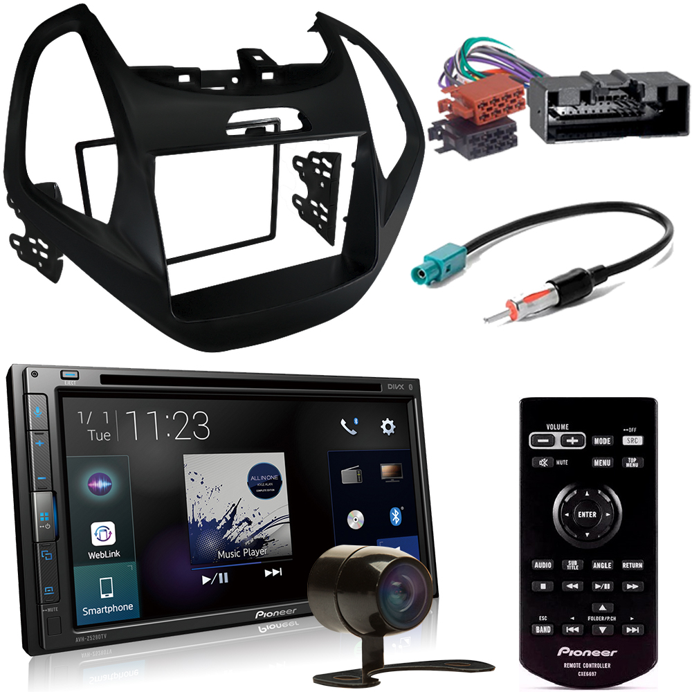 COMP Kit DVD Player Ford Ka 2015 a 2020 sem computador de bordo AVH-Z5280TV + Moldura 2 din + Câmera de ré + Chicotes